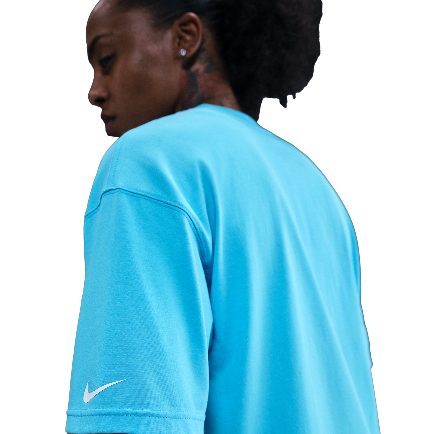 Nike CC Caitlin Logo Tee - Men's - Baltic Blue/White