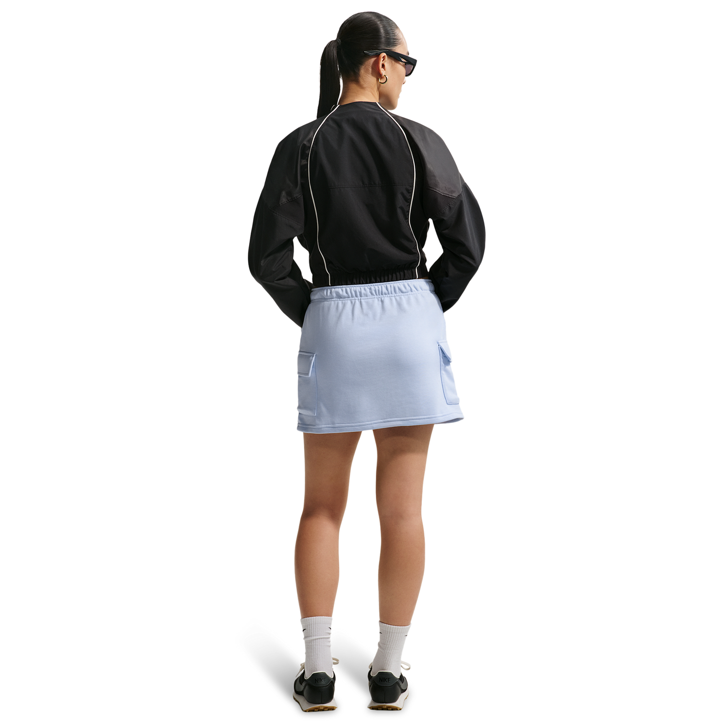 Nike NSW Phoenix Fleece Cargo Mini Skirt - Women's - Hydrogen Blue/Sail