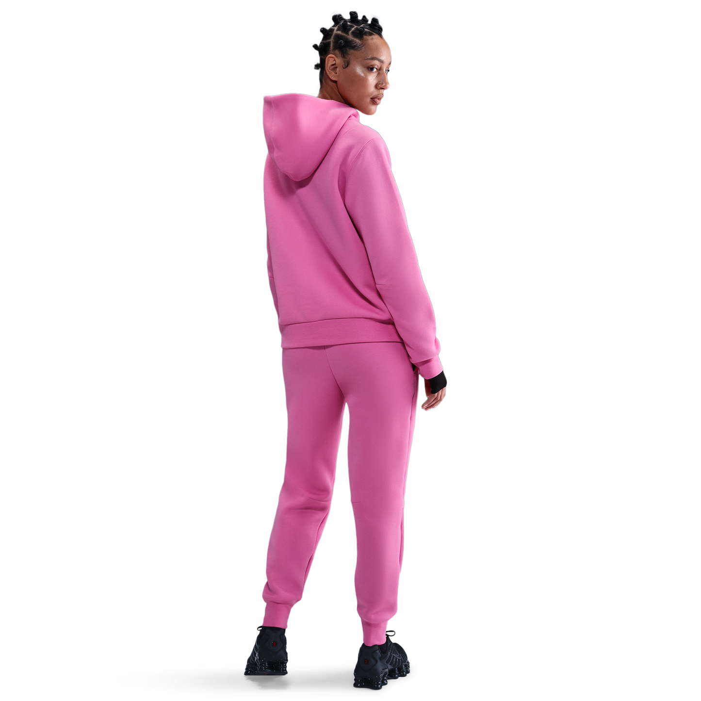 Nike NSW Tech Fleece Hoodie - Women's - Playful Pink/Black
