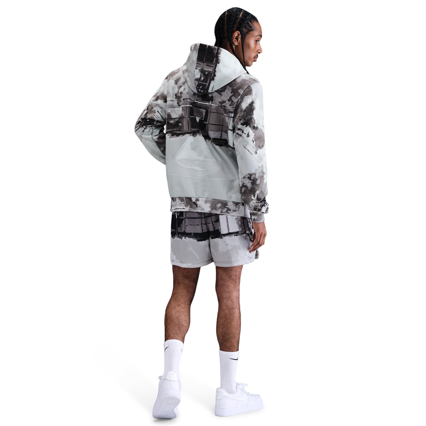 Nike TF SI Brushed Pullover Hoodie - Men's - Iron Grey/Pale Ivory