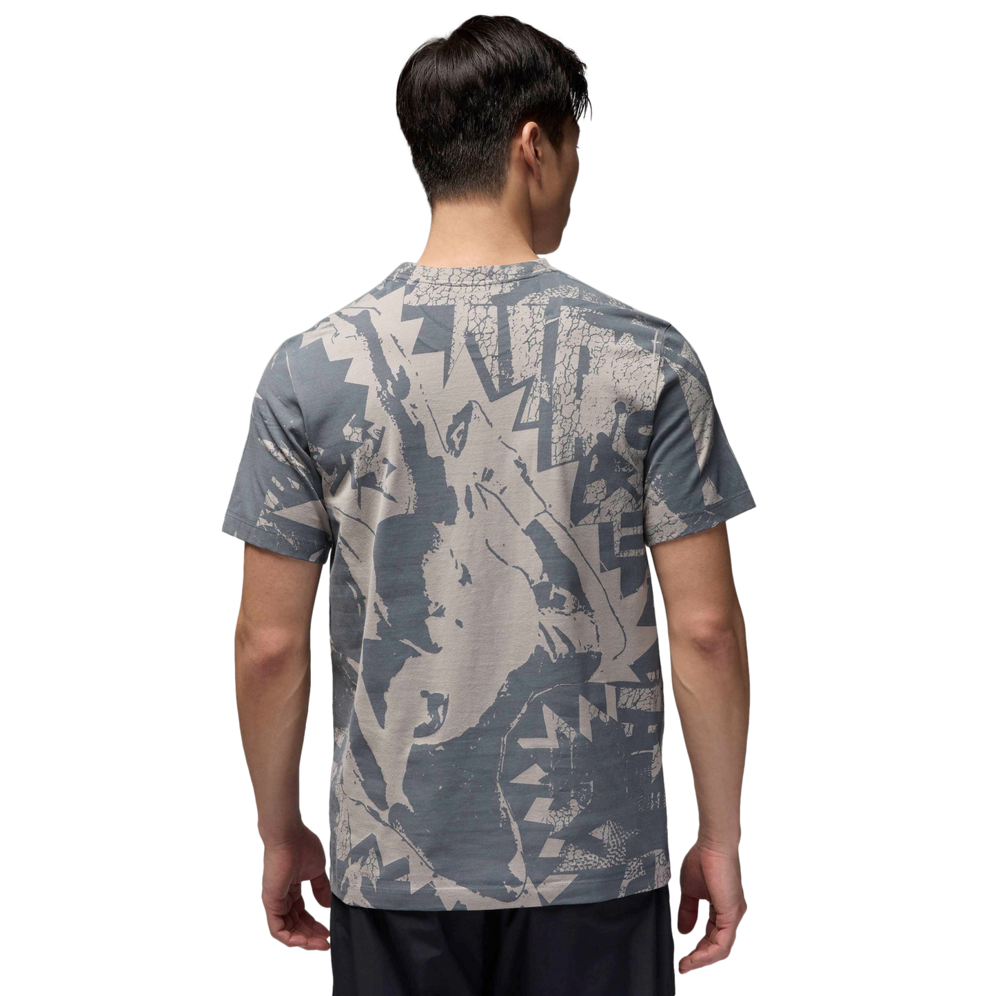 Jordan Core Blank Short Sleeve Crew GEL ASW - Men's - Medium Grey/Cool Grey/Gym Red