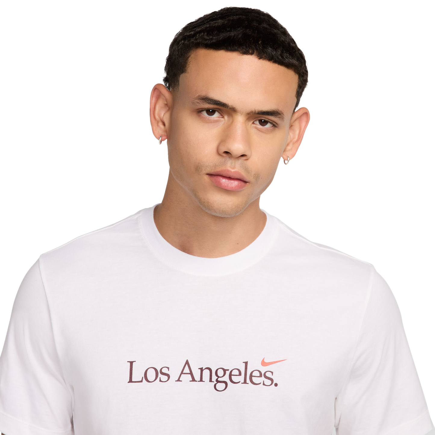 Nike LA Short Sleeve Crew T-Shirt - Men's - White/Cosmic Clay