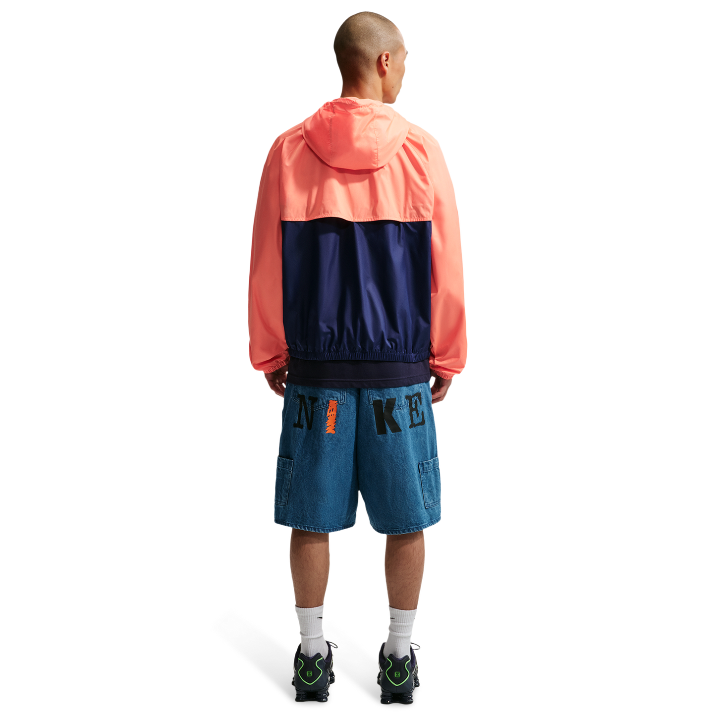 Nike NSW Windrunner Jacket - Men's - Orange Frost/Midnight Navy/Midnight Navy