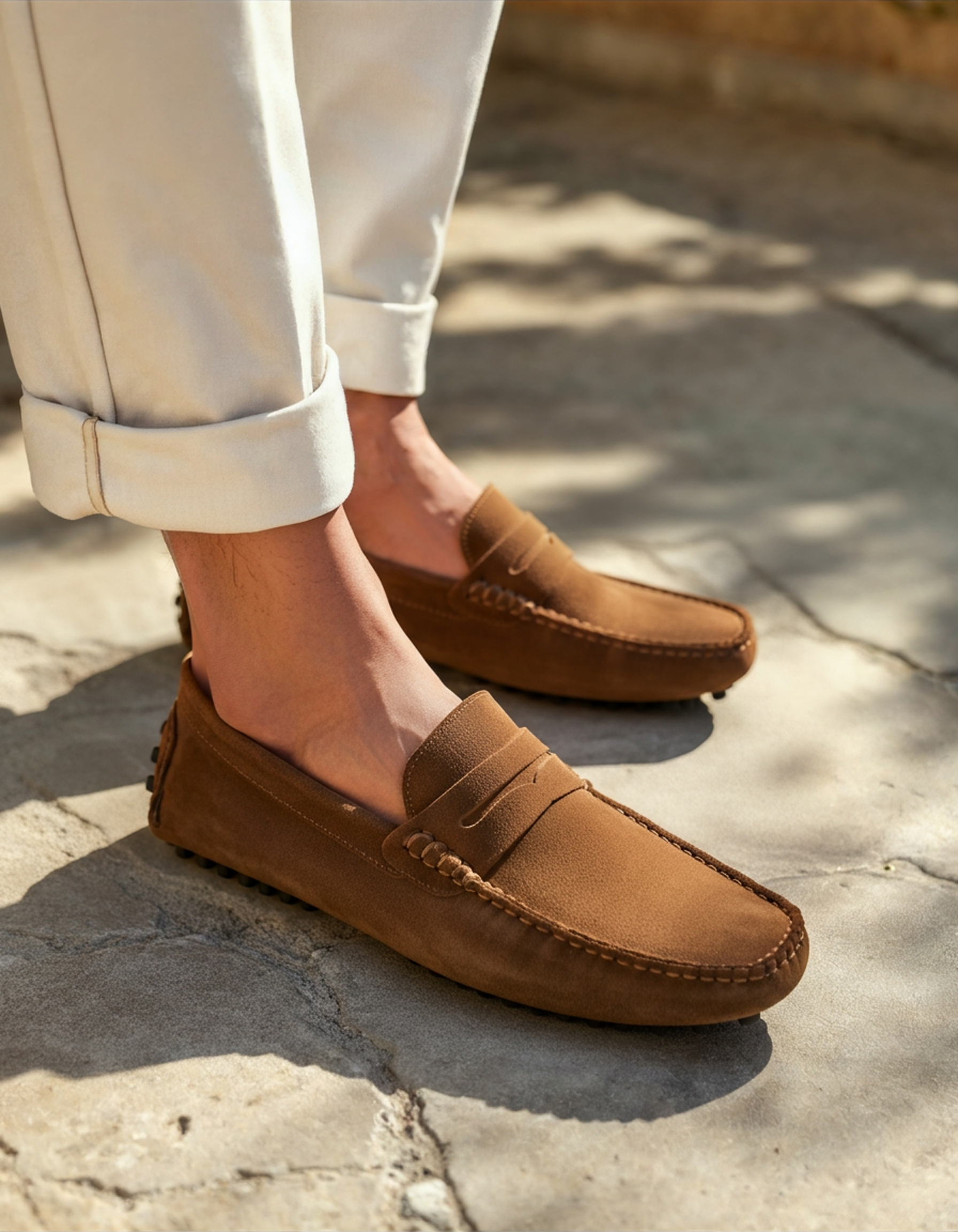 Suede Driver Loafers - foto 4