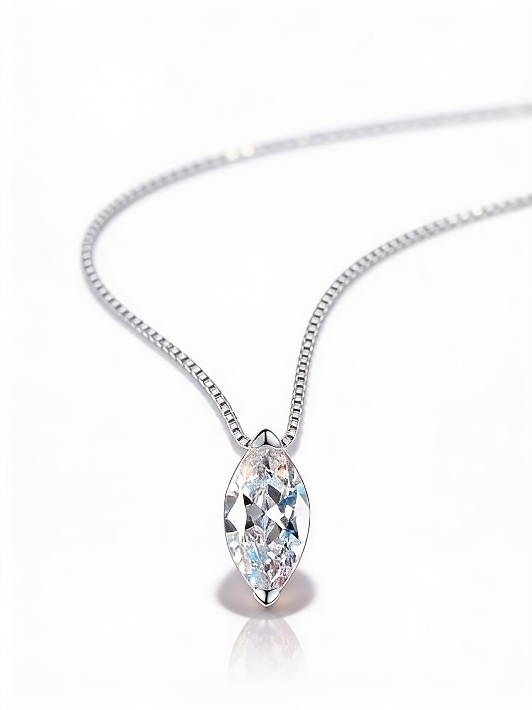 MERIDIN™ Meridian Oval Cut 1-Carat Moissanite Necklace in 925 Sterling Silver