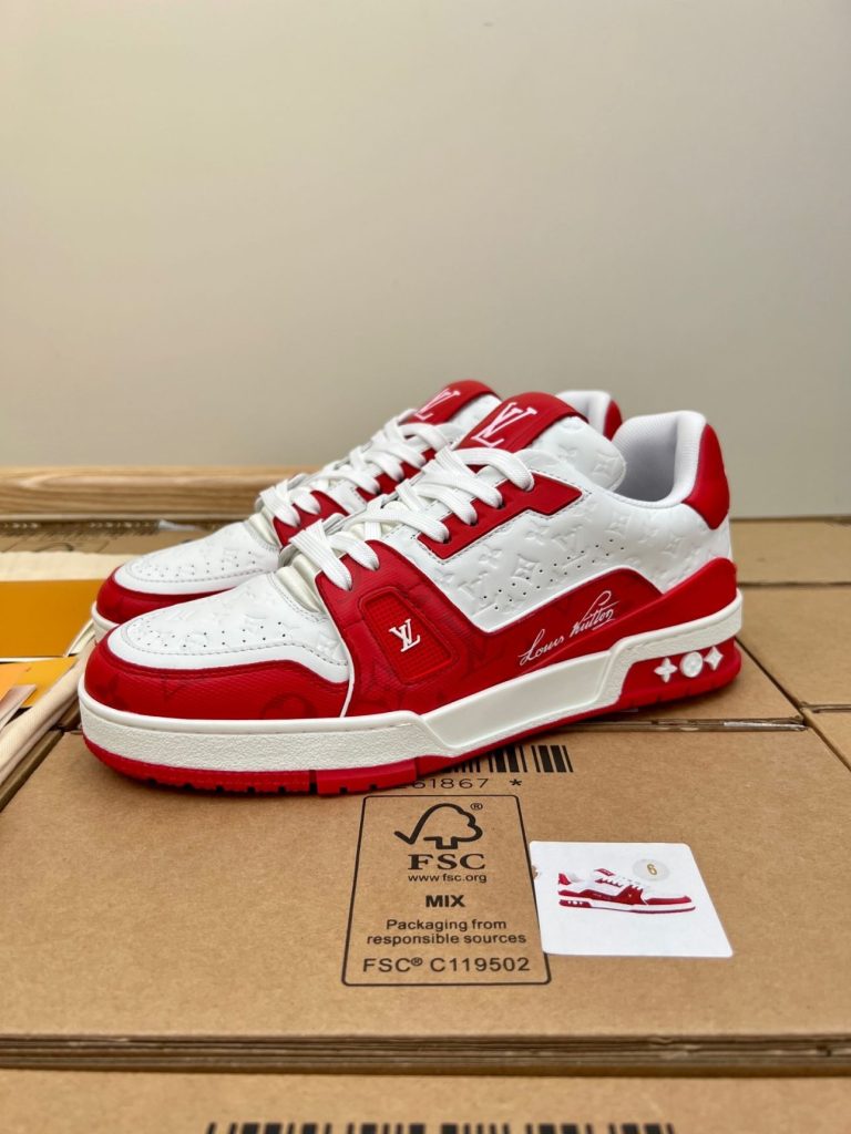 Louis Vuitton LV 54 Trainer Red White Sneaker