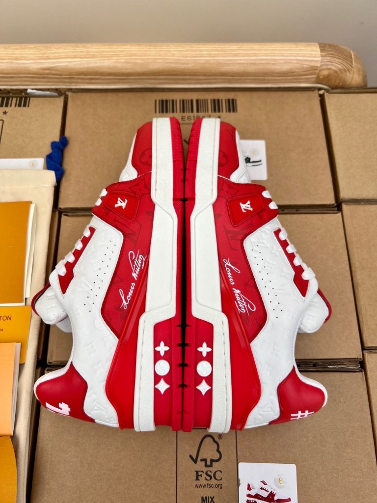 Louis Vuitton LV 54 Trainer Red White Sneaker