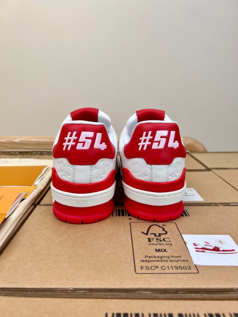 Louis Vuitton LV 54 Trainer Red White Sneaker
