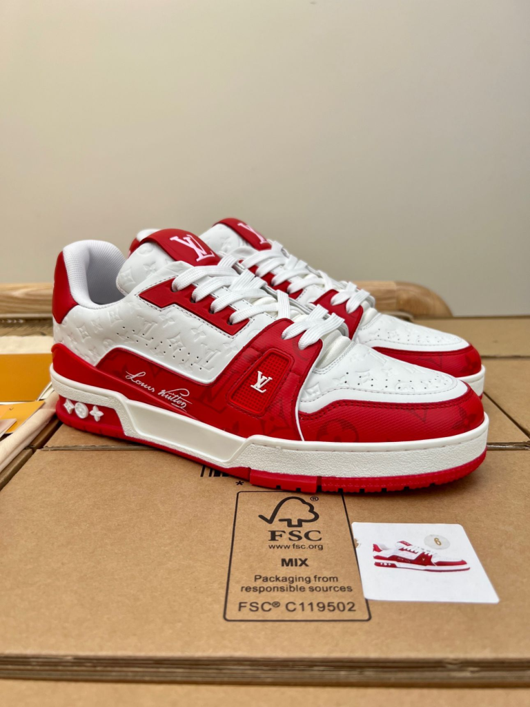 Louis Vuitton LV 54 Trainer Red White Sneaker