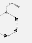 MIDNIGHT CLOVER BRACELET | Silver