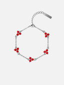 RED CLOVER BRACELET | Silver