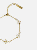 WHITE CLOVER BRACELET | 18K Gold