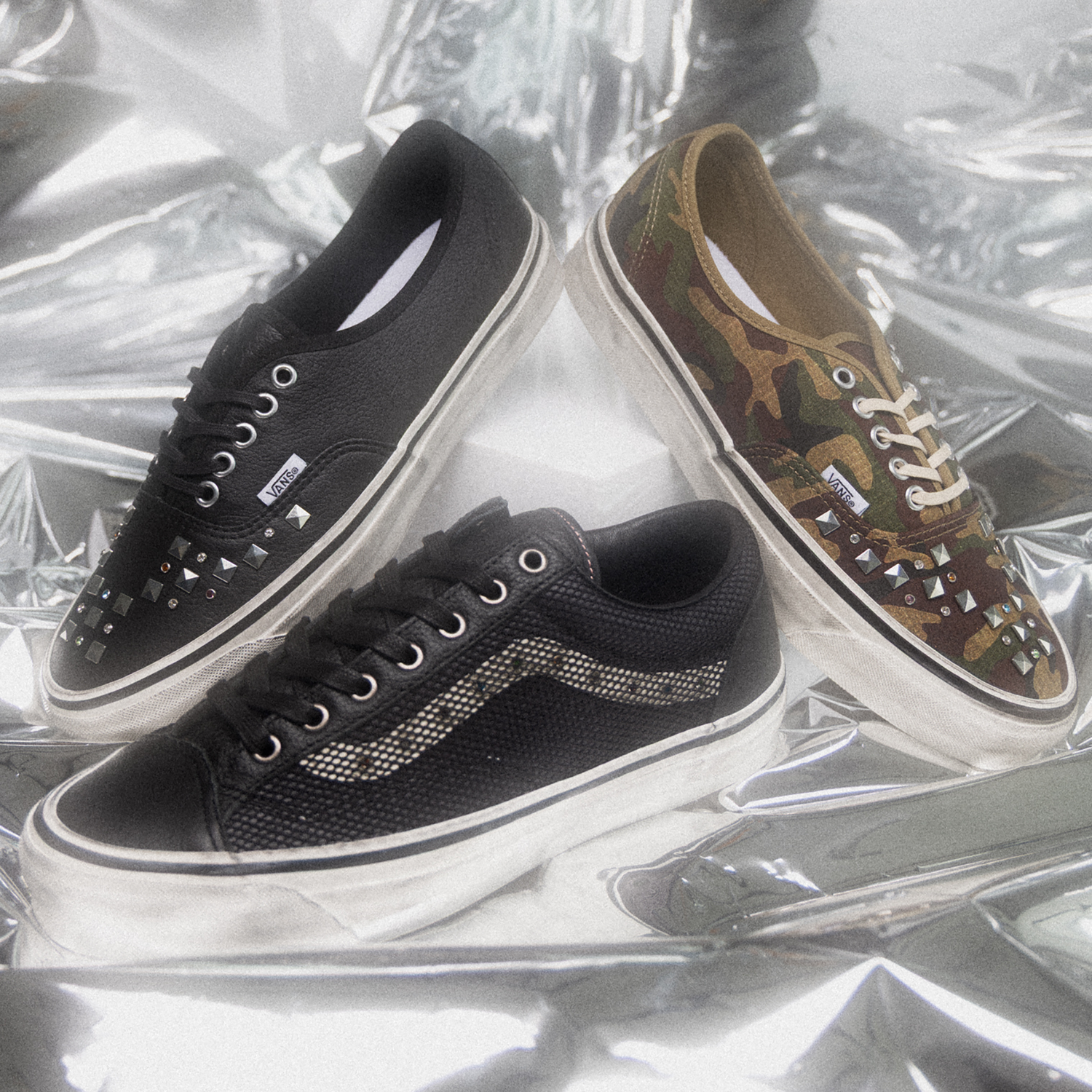 Vans LX Authentic 44 - Men's - Black/Comabt Woodland Camo/Olive