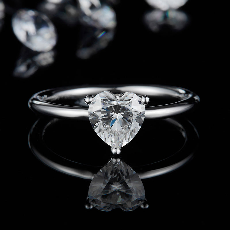 Polaris Heart Solitaire Ring - foto 8