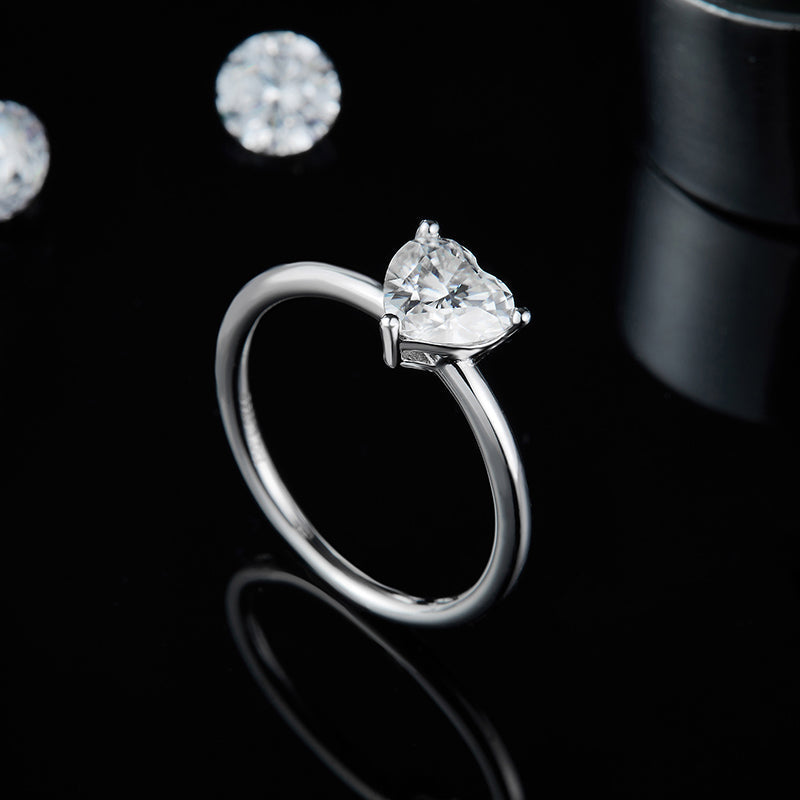 Polaris Heart Solitaire Ring - foto 7