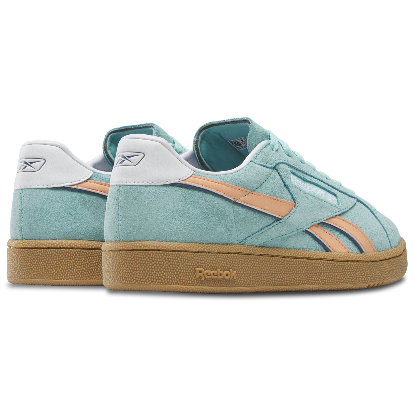 Reebok Club C Grounds Uk - Men's - Ai Aqua/Sunkissed Orange/Gum