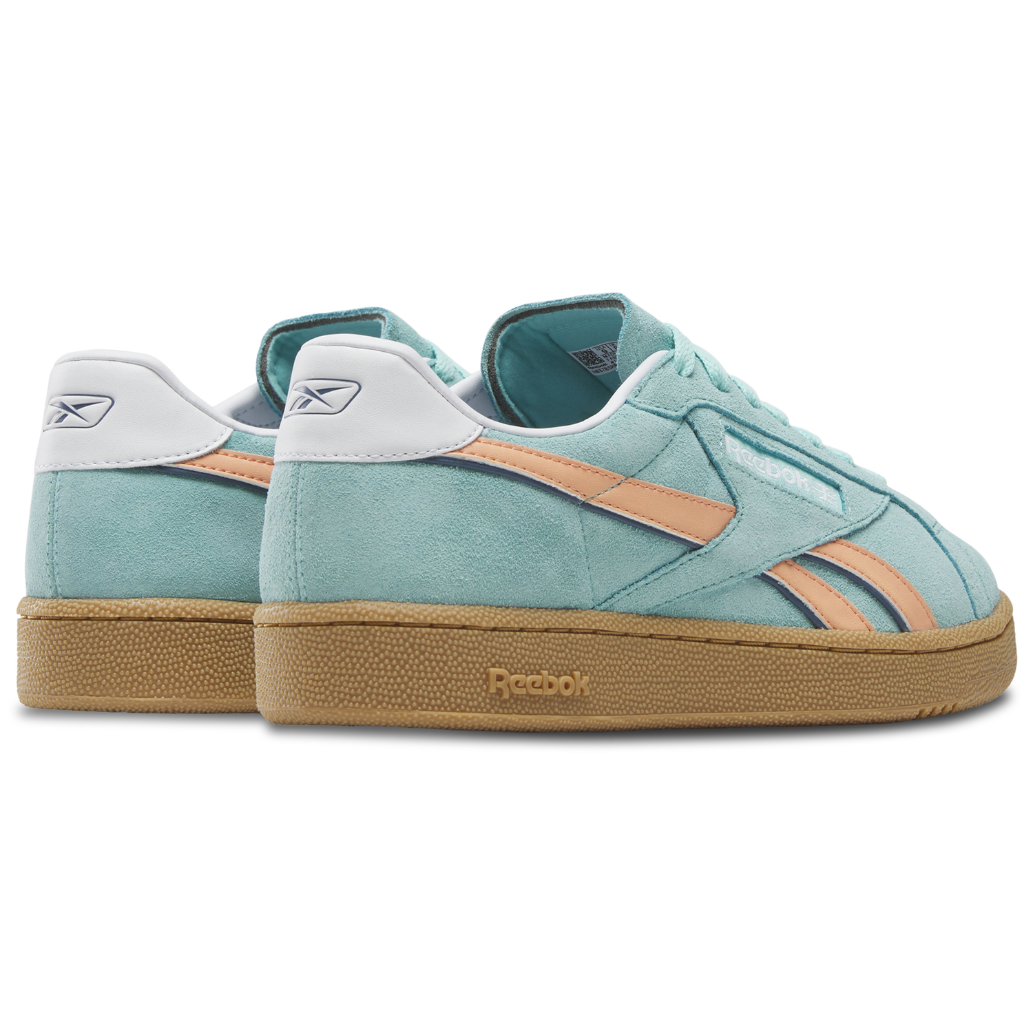 Reebok Club C Grounds Uk - Men's - Ai Aqua/Sunkissed Orange/Gum