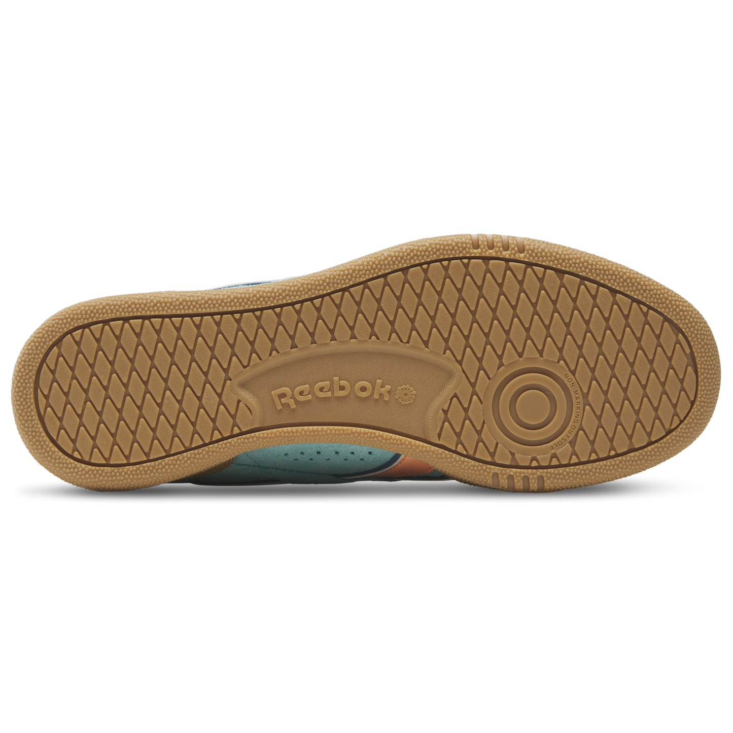 Reebok Club C Grounds Uk - Men's - Ai Aqua/Sunkissed Orange/Gum
