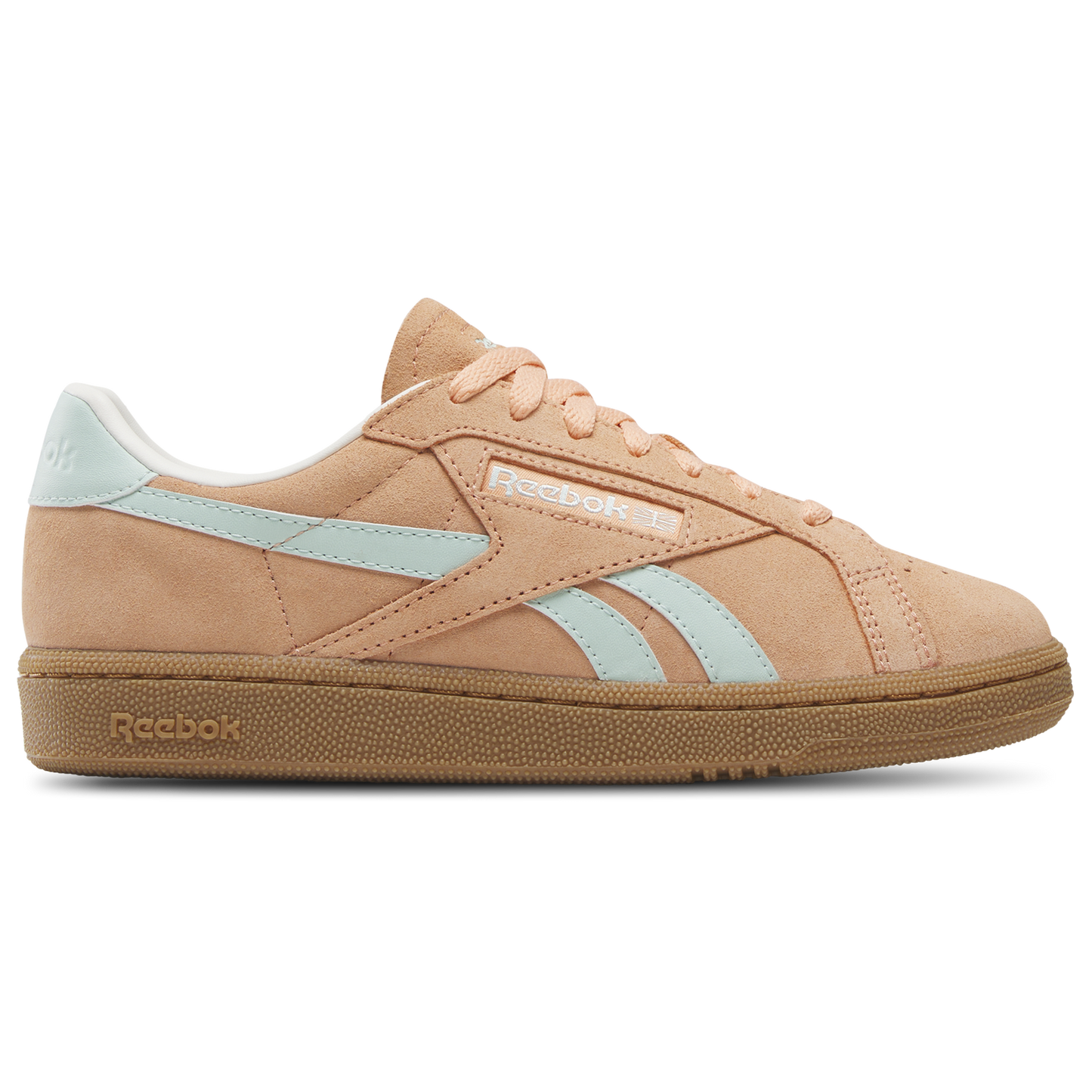 Reebok Club C Grounds UK - Women's - Sunkissed Orange/Chalk/Glitch Aqua