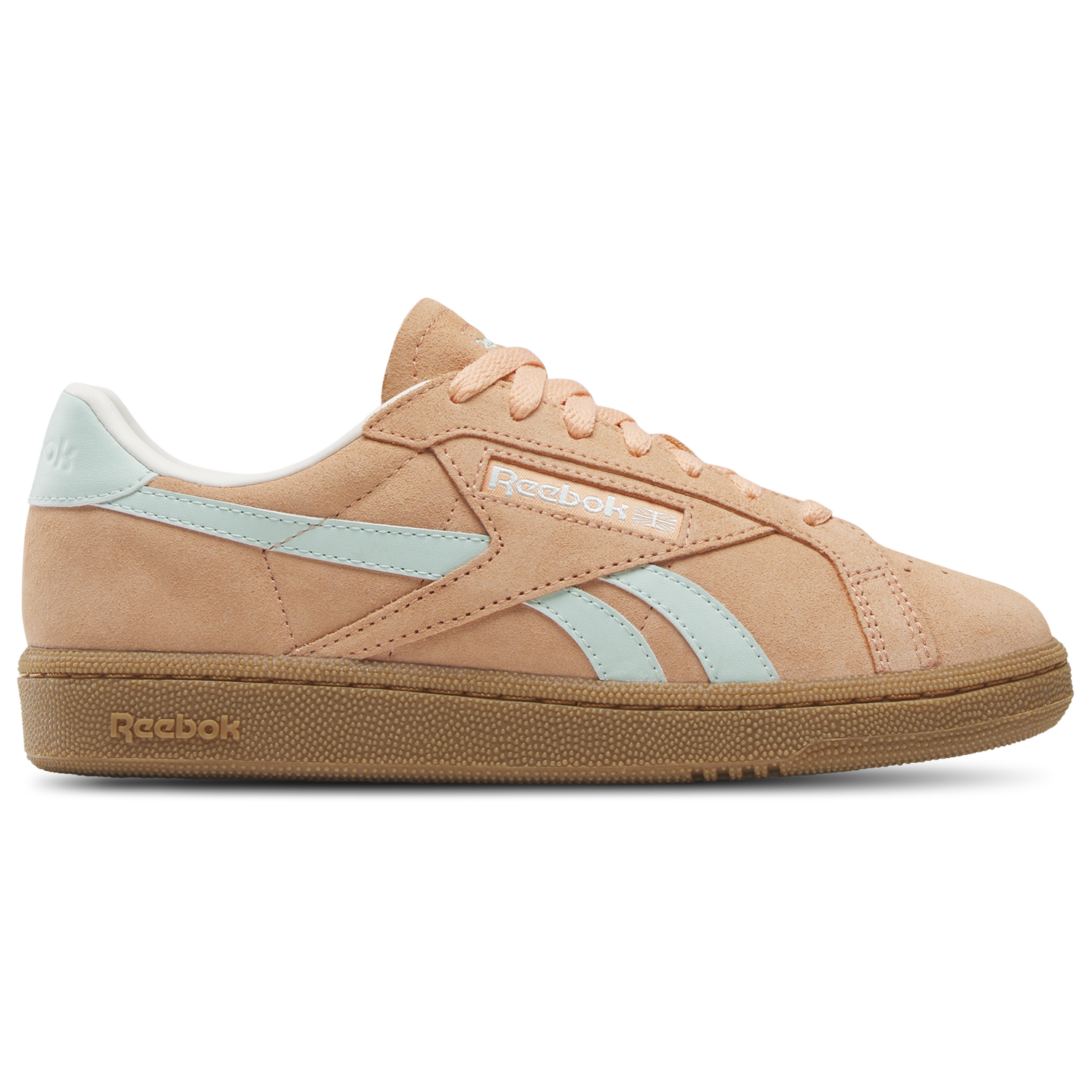 Reebok Club C Grounds UK - Women's - Sunkissed Orange/Chalk/Glitch Aqua