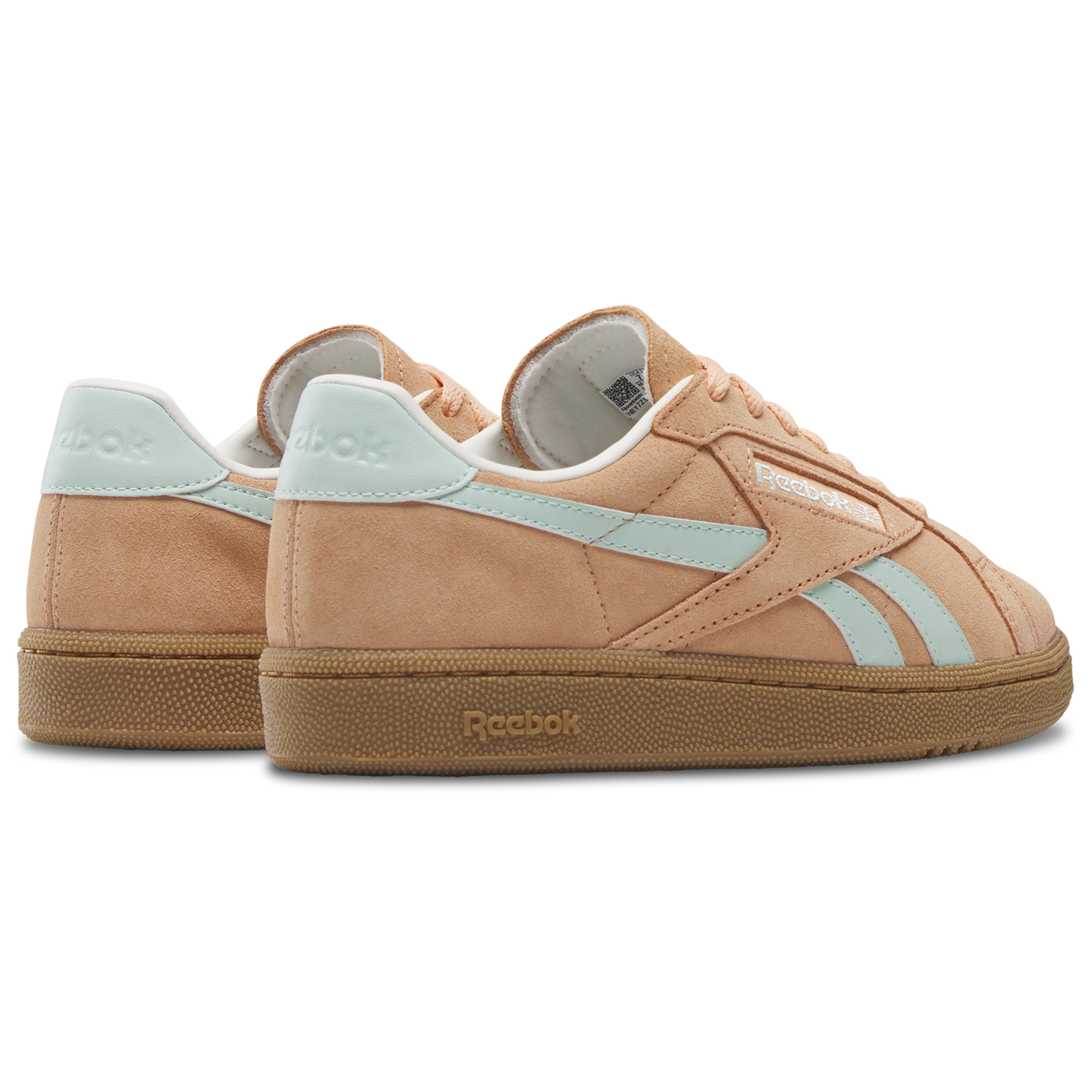 Reebok Club C Grounds UK - Women's - Sunkissed Orange/Chalk/Glitch Aqua