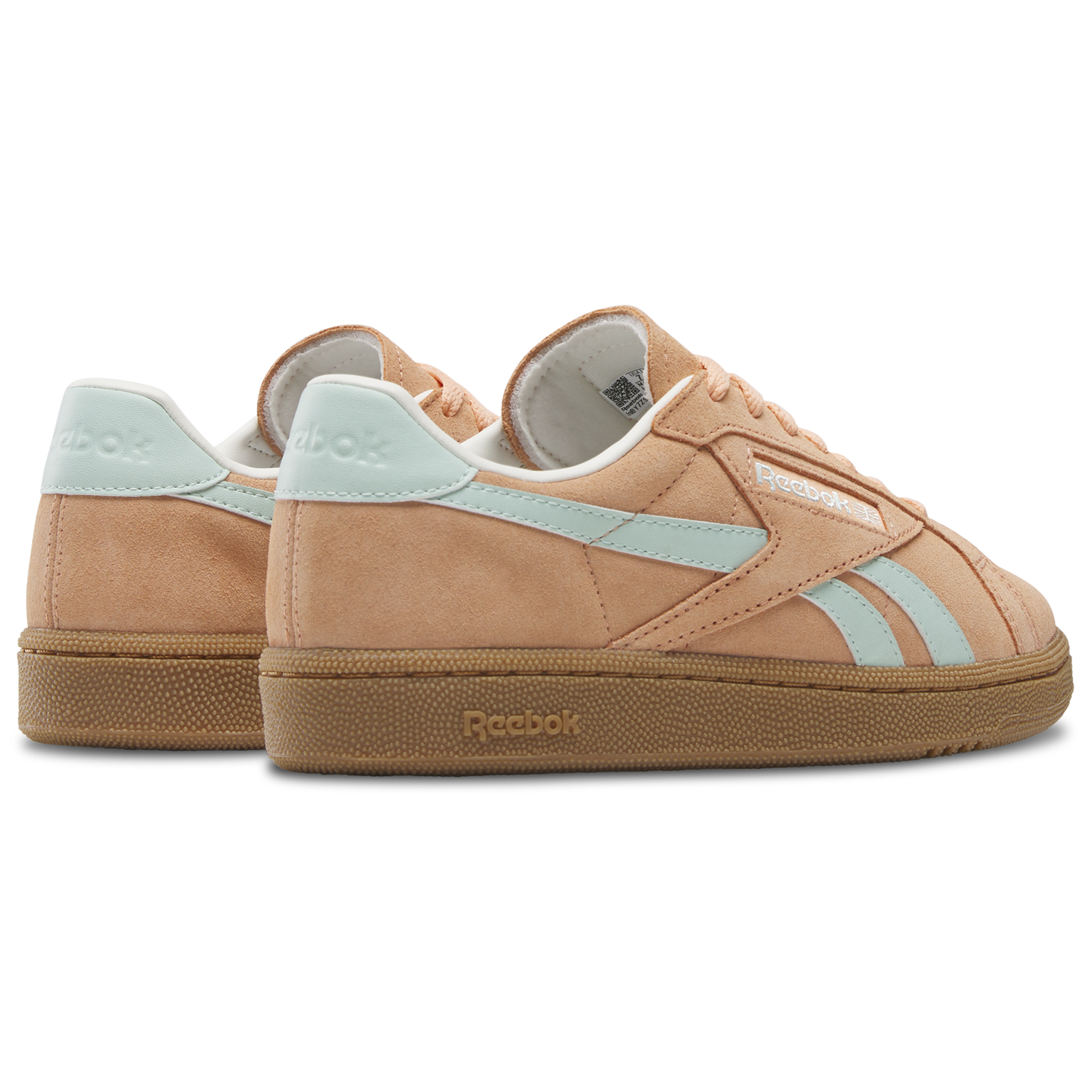 Reebok Club C Grounds UK - Women's - Sunkissed Orange/Chalk/Glitch Aqua