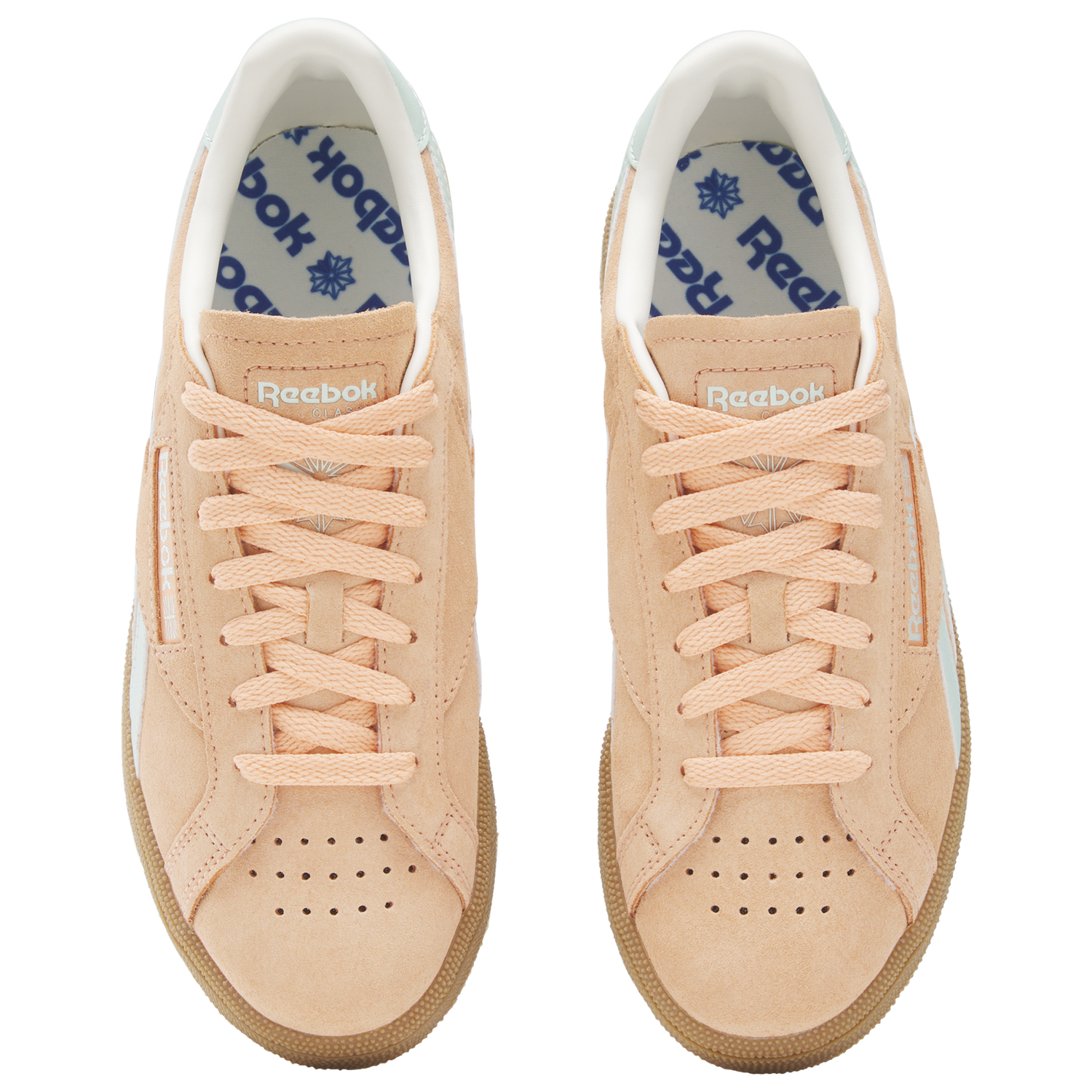 Reebok Club C Grounds UK - Women's - Sunkissed Orange/Chalk/Glitch Aqua