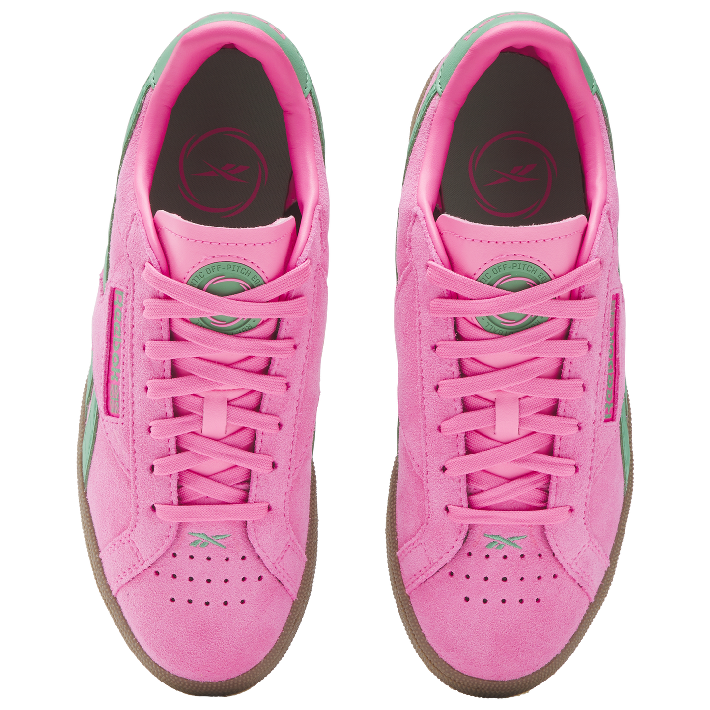 Reebok Club C Grounds UK - Women's - Atomic Pink/Upgrade Green/Gum