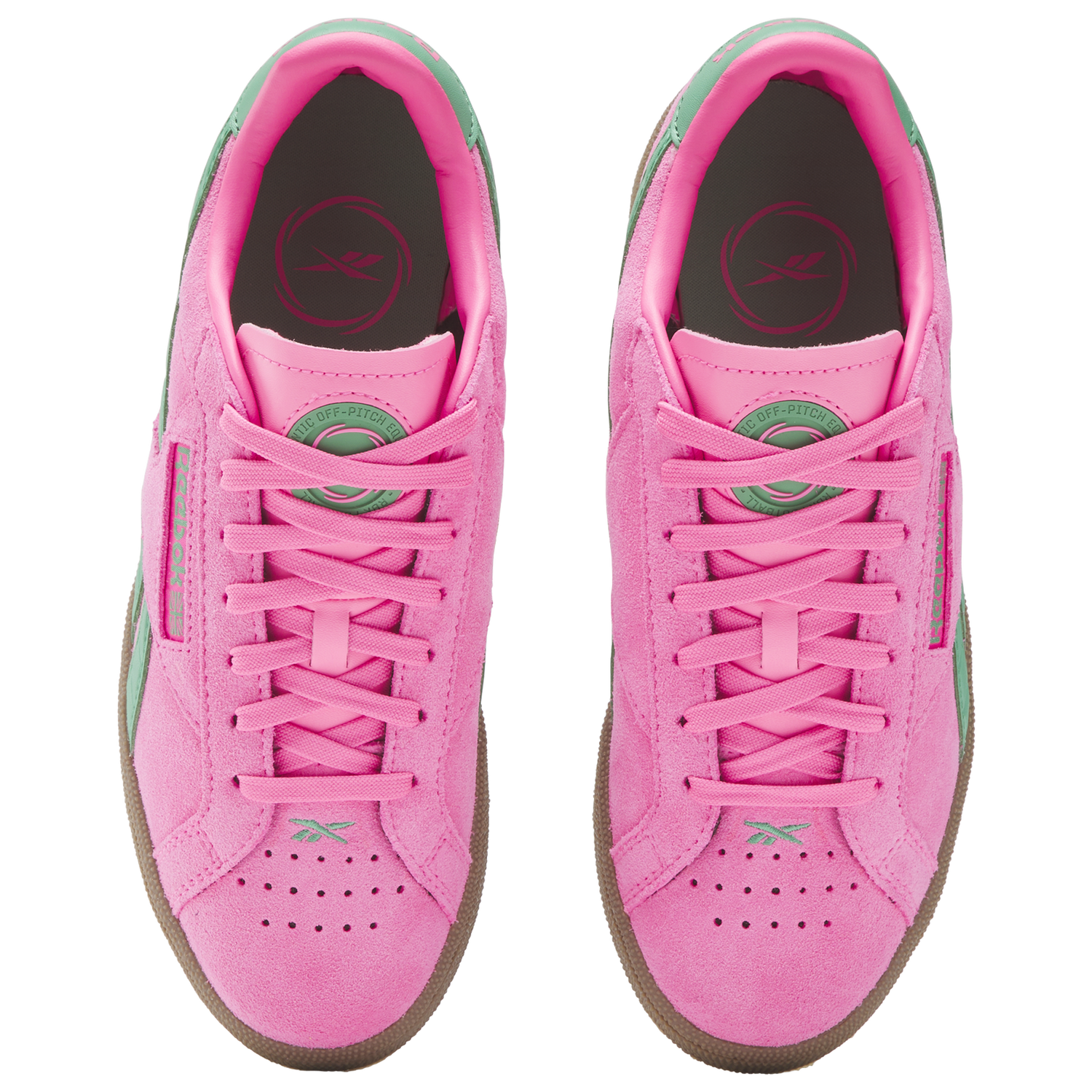 Reebok Club C Grounds UK - Women's - Atomic Pink/Upgrade Green/Gum