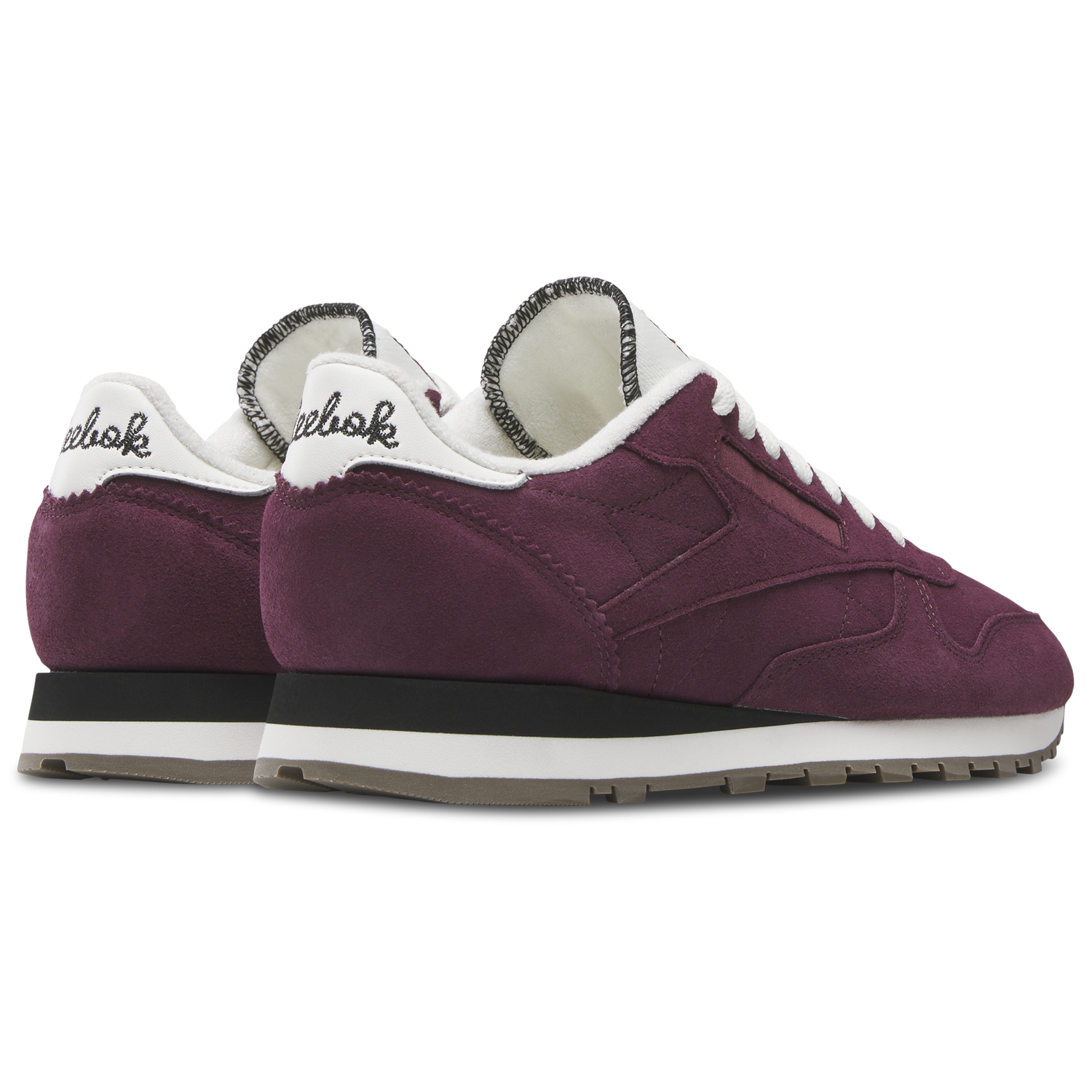 Reebok Classic Leather - Men's - Black/Black Cherry/Chalk
