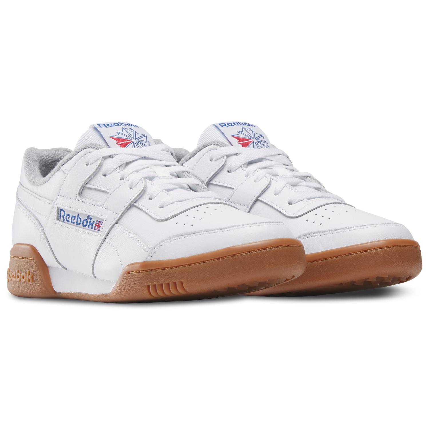 Reebok Workout Plus Leather - Men's - White/Vector Red/Vector Blue
