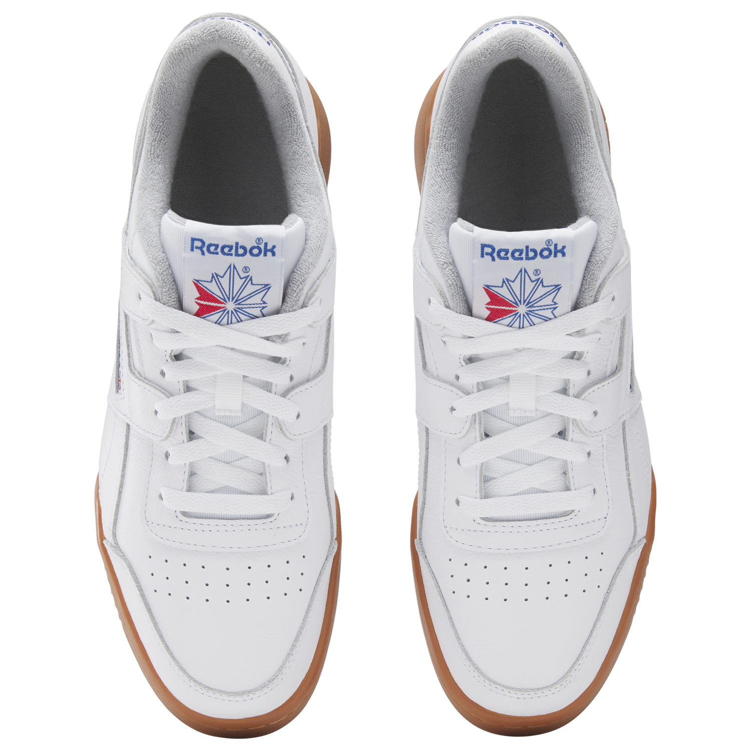 Reebok Workout Plus Leather - Men's - White/Vector Red/Vector Blue