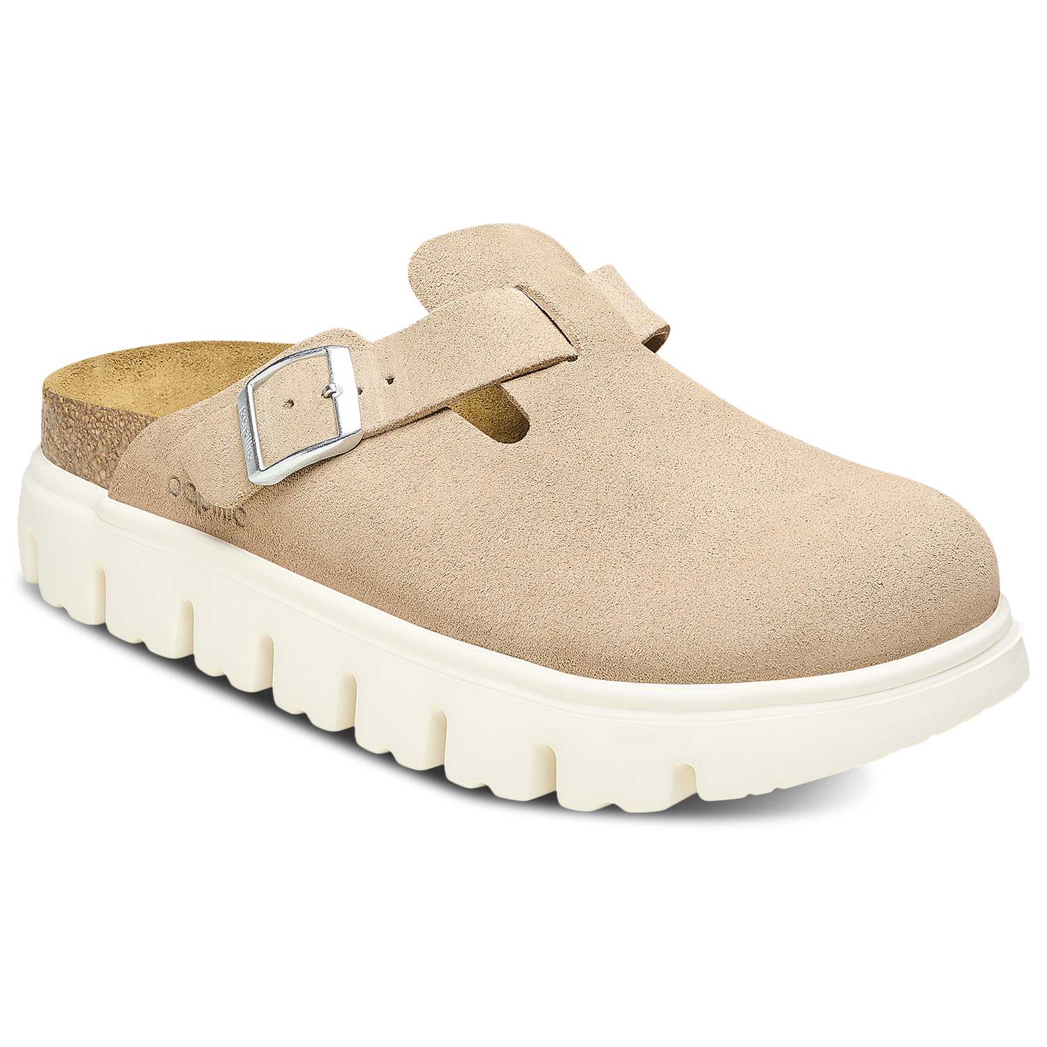 Birkenstock Boston Chunky - Women's - White/Warm Sand