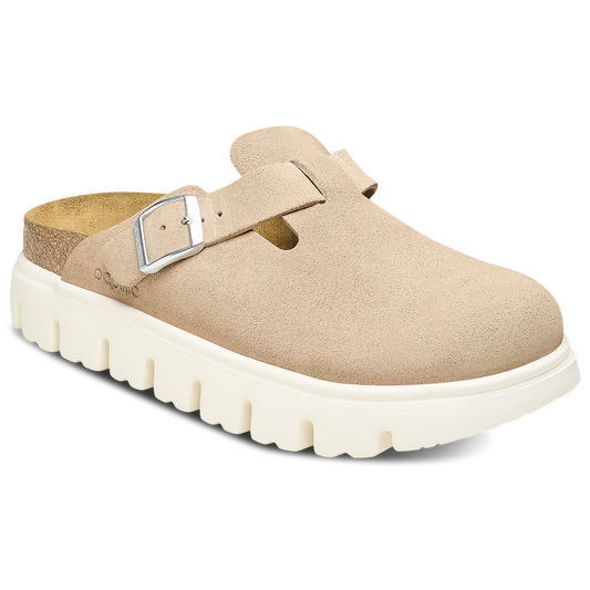 Birkenstock Boston Chunky - Women's - White/Warm Sand