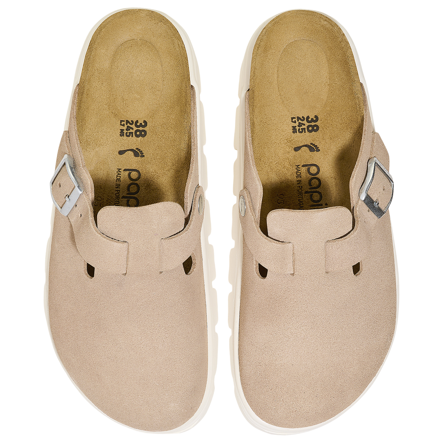Birkenstock Boston Chunky - Women's - White/Warm Sand
