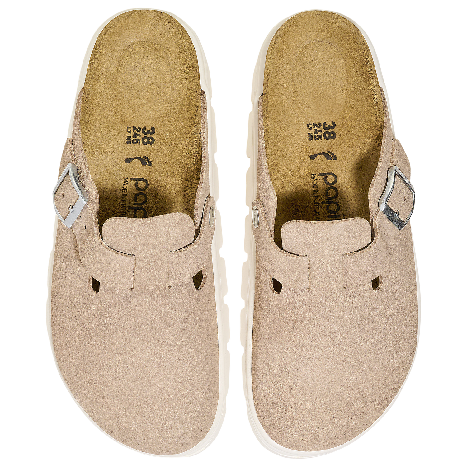 Birkenstock Boston Chunky - Women's - White/Warm Sand