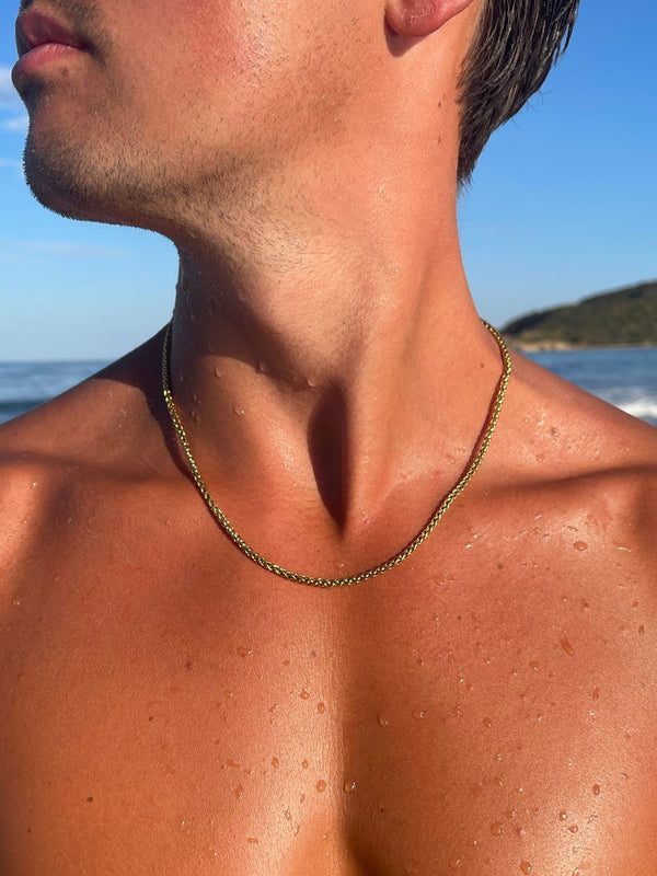 WHEAT CHAIN 3MM | 18K Gold