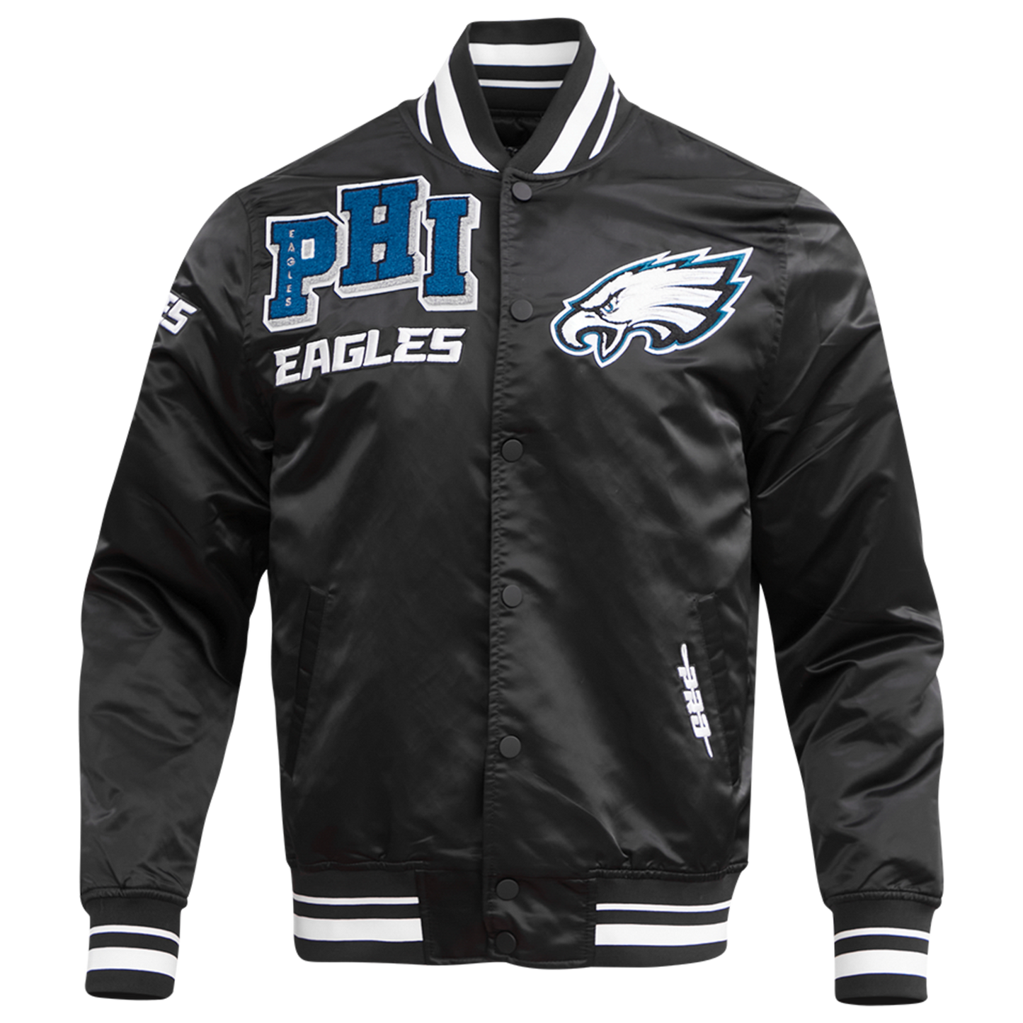 Pro Standard PHILADELPHIA EAGLES SATIN JACKET - Men's - Black