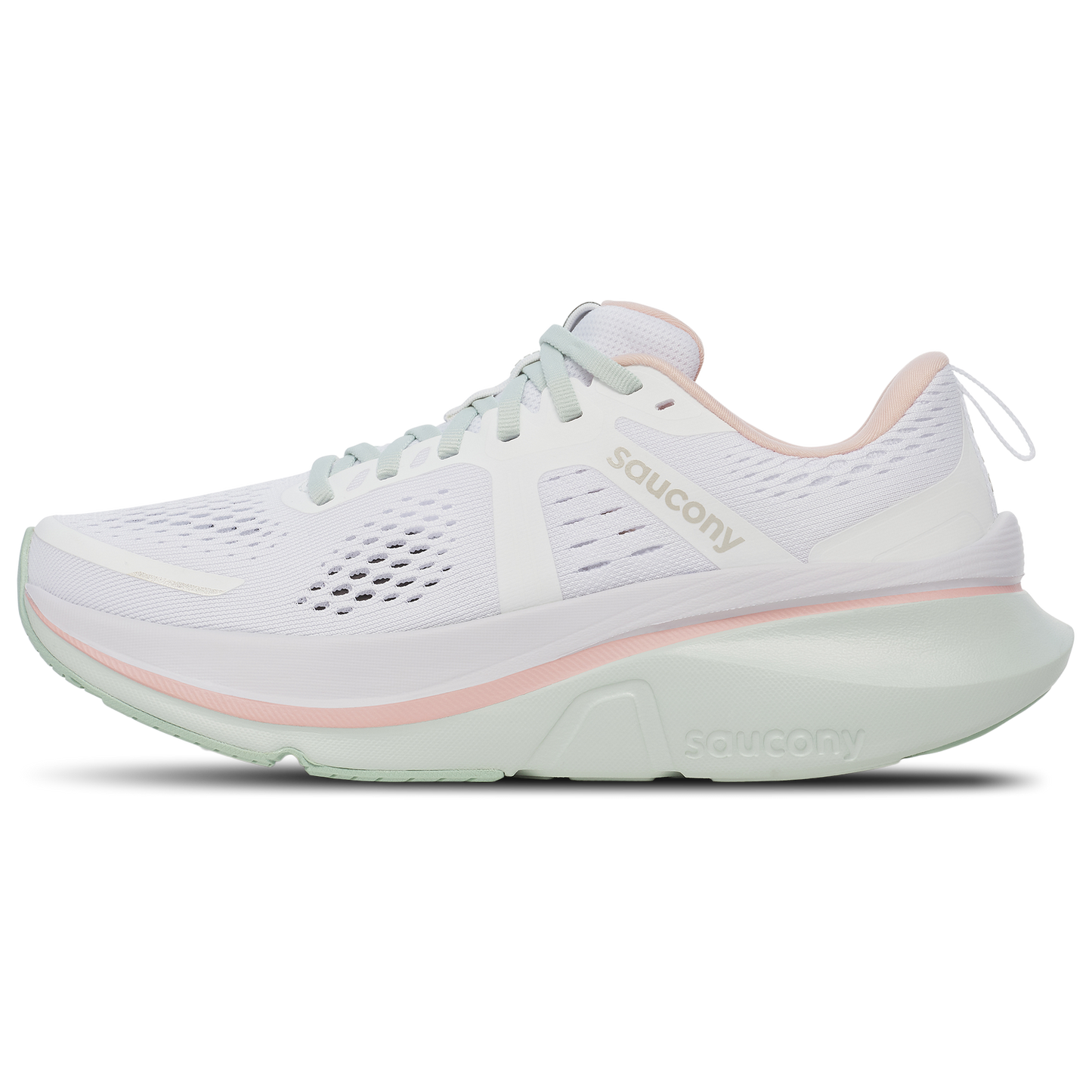 Saucony Guide 18 - Women's - White/Mist/Pink