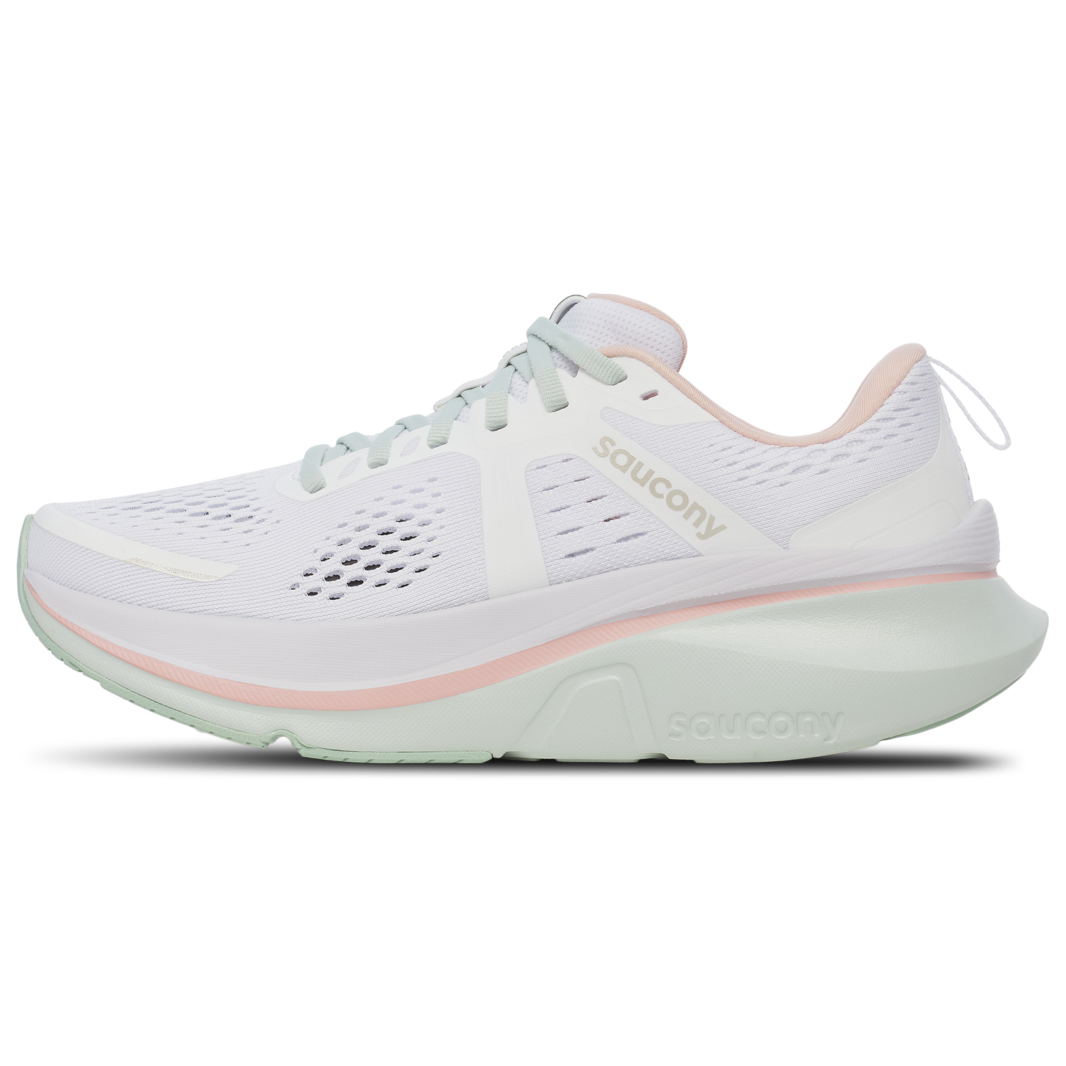 Saucony Guide 18 - Women's - White/Mist/Pink