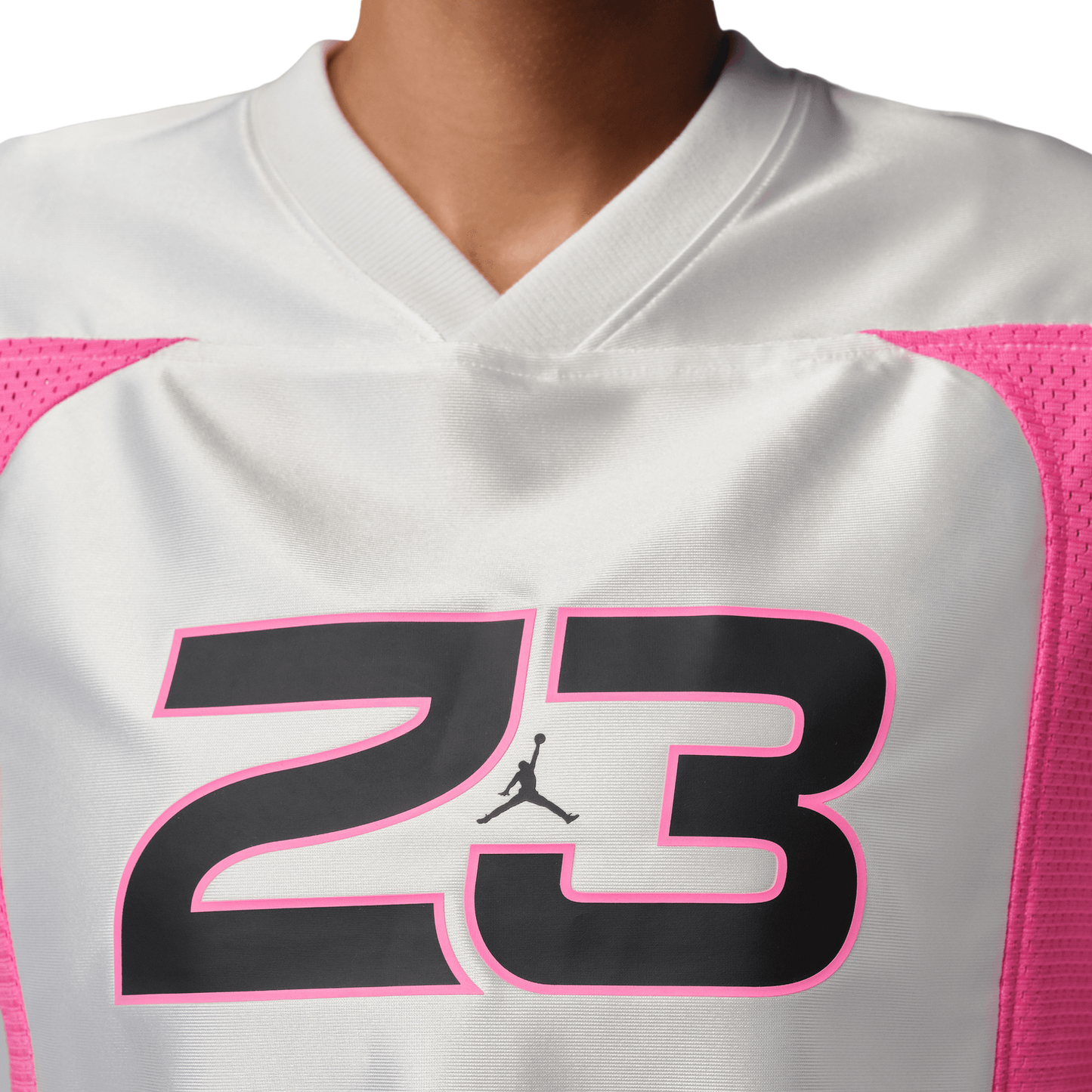 Jordan Flight Short Sleeve Jersey - Women's - White/Pinksicle/Black