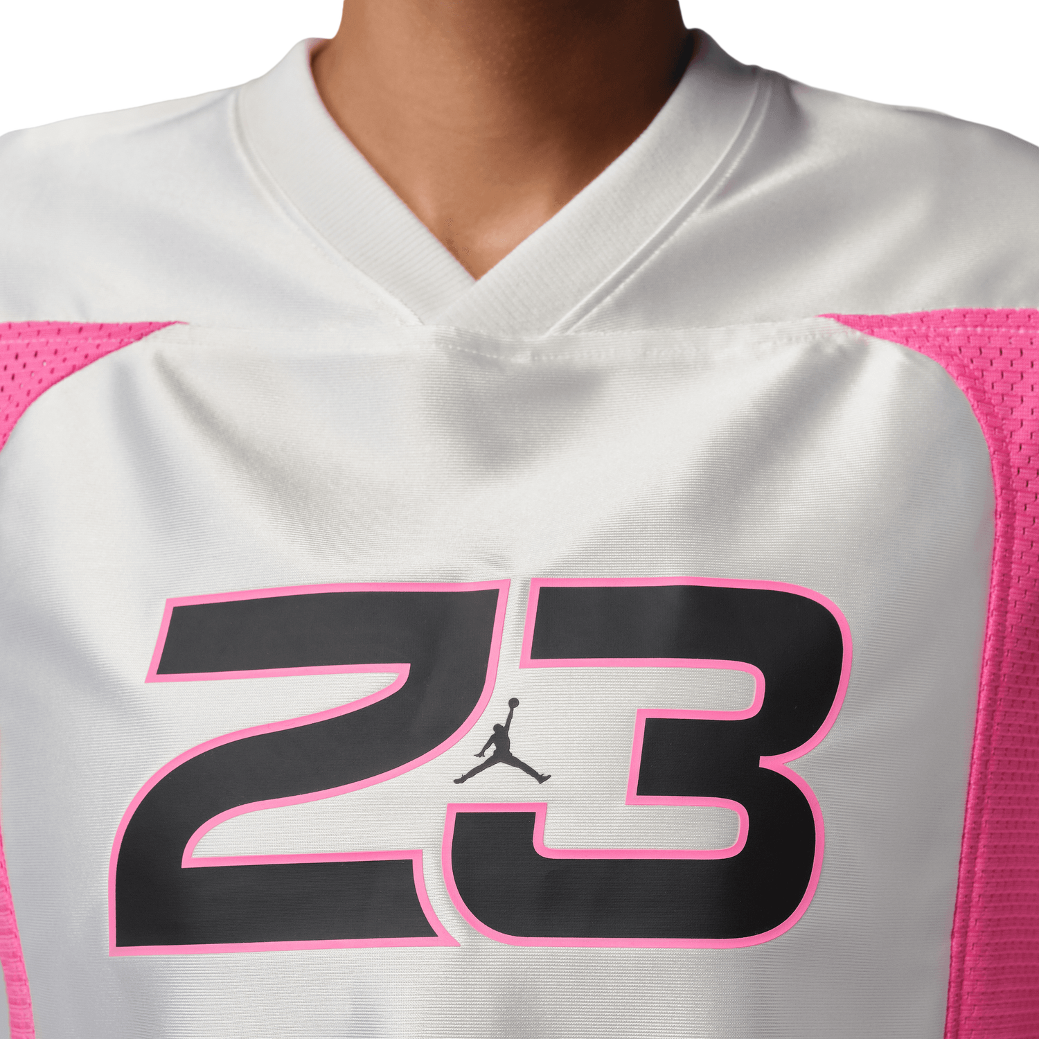 Jordan Flight Short Sleeve Jersey - Women's - White/Pinksicle/Black