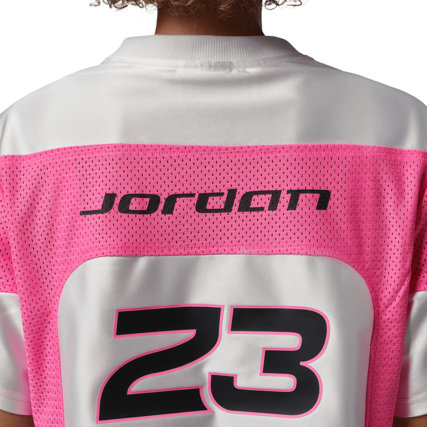 Jordan Flight Short Sleeve Jersey - Women's - White/Pinksicle/Black