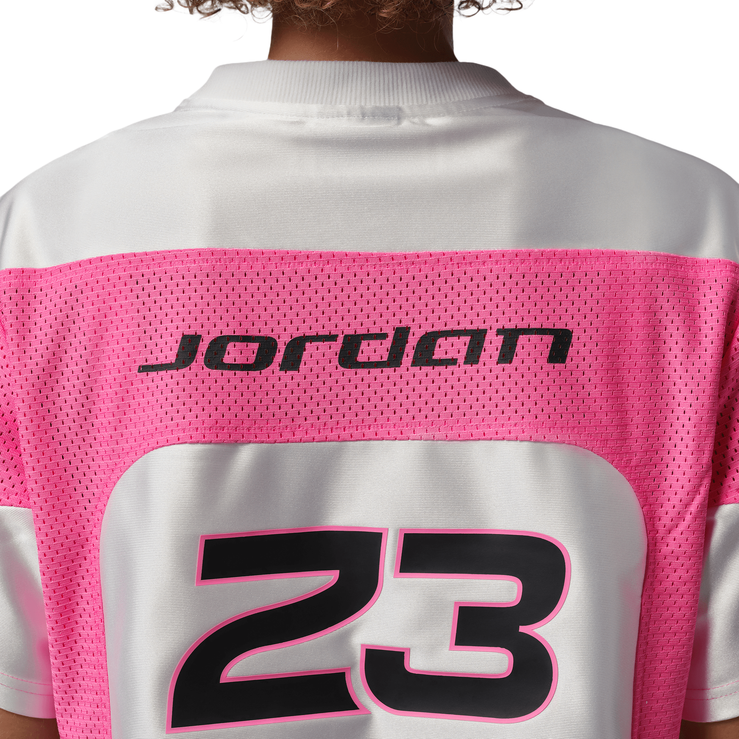 Jordan Flight Short Sleeve Jersey - Women's - White/Pinksicle/Black