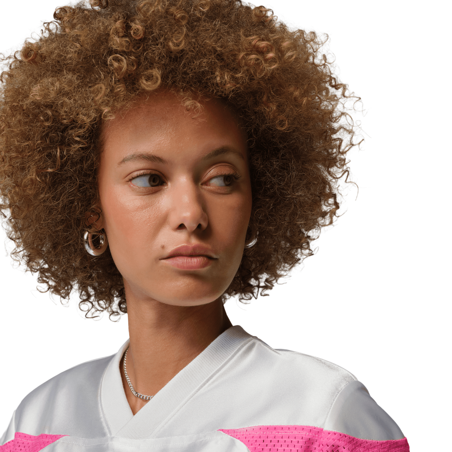 Jordan Flight Short Sleeve Jersey - Women's - White/Pinksicle/Black