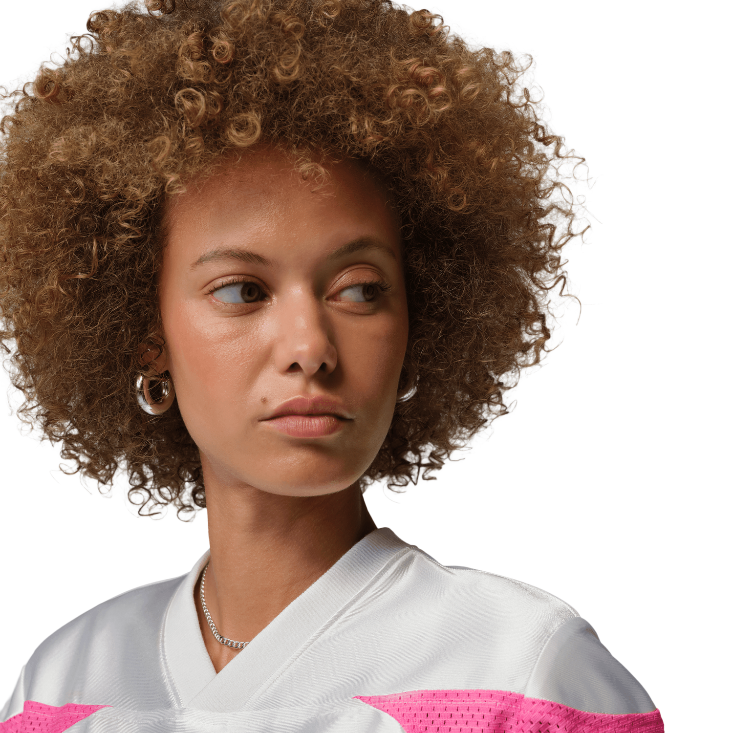 Jordan Flight Short Sleeve Jersey - Women's - White/Pinksicle/Black