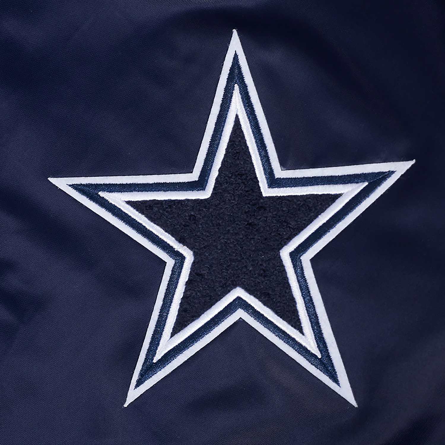 Pro Standard Cowboys Champions Rib Satin Jacket - Men's - Navy/Multi