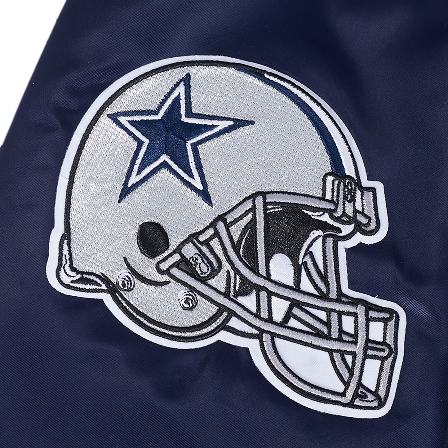 Pro Standard Cowboys Champions Rib Satin Jacket - Men's - Navy/Multi