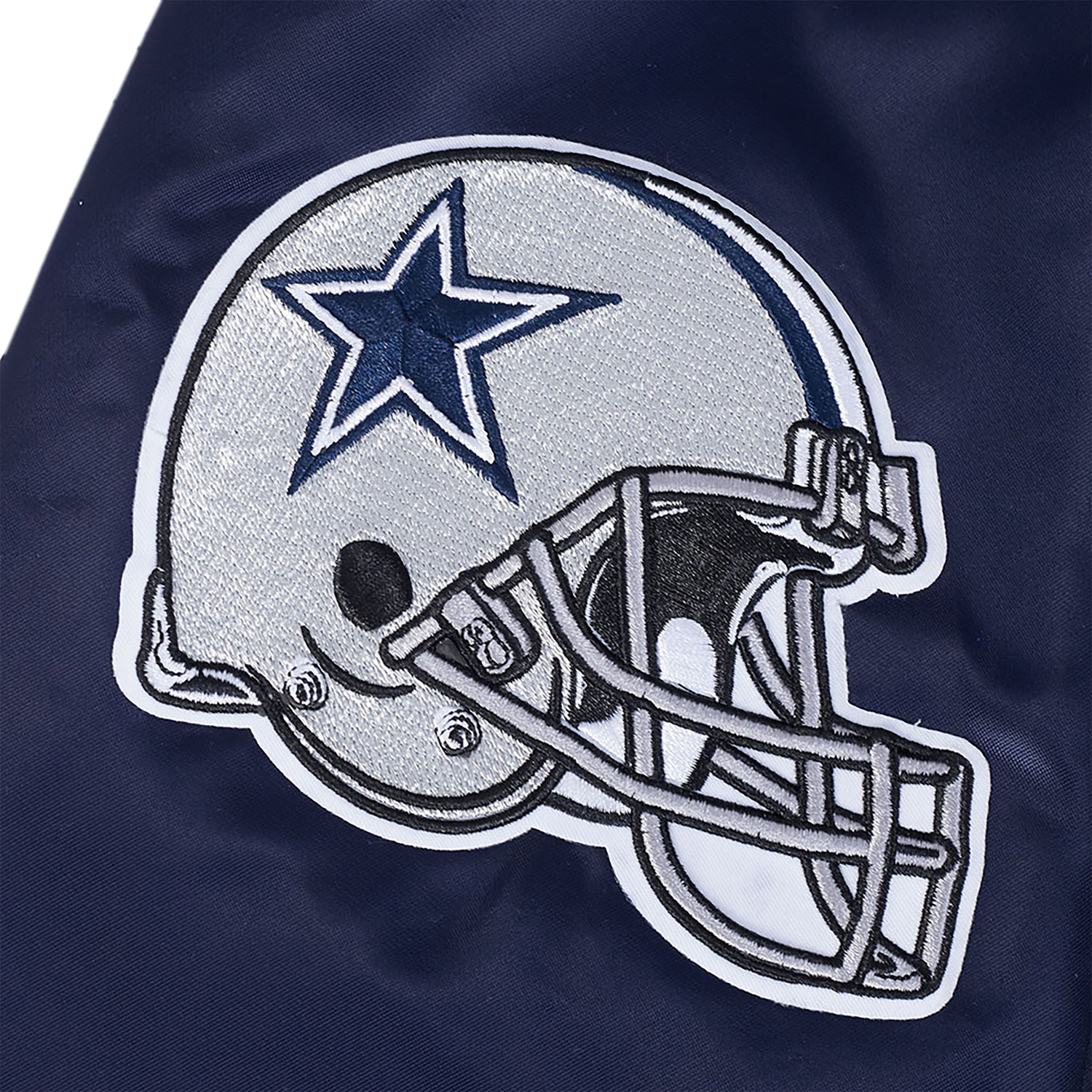 Pro Standard Cowboys Champions Rib Satin Jacket - Men's - Navy/Multi