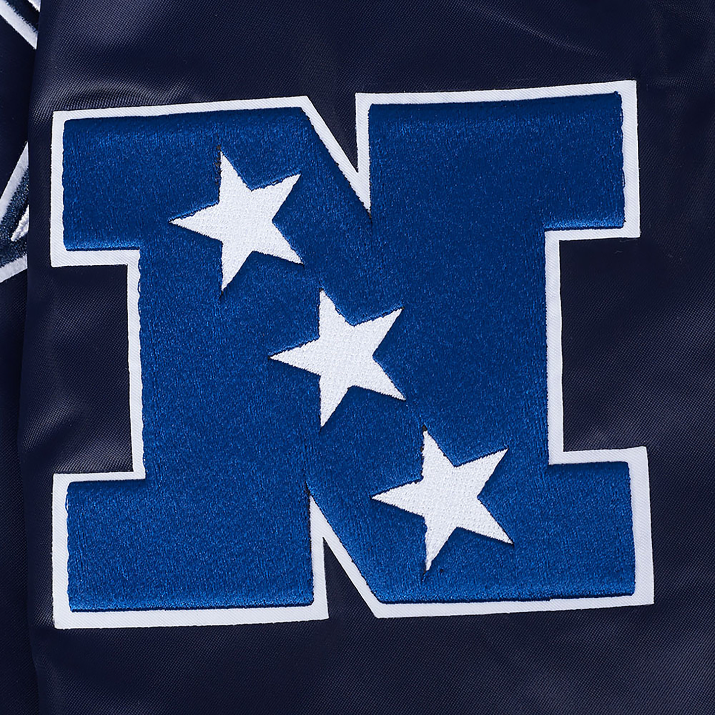 Pro Standard Cowboys Champions Rib Satin Jacket - Men's - Navy/Multi